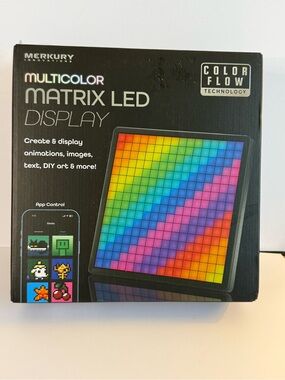 Merkury multicolor matrix LED display 16x16 Bluetooth pixel art light